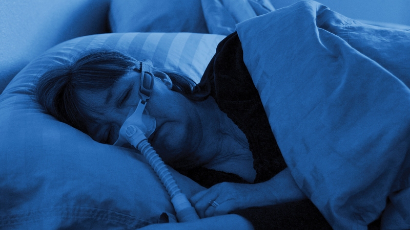 Woman sleeping eyes closed